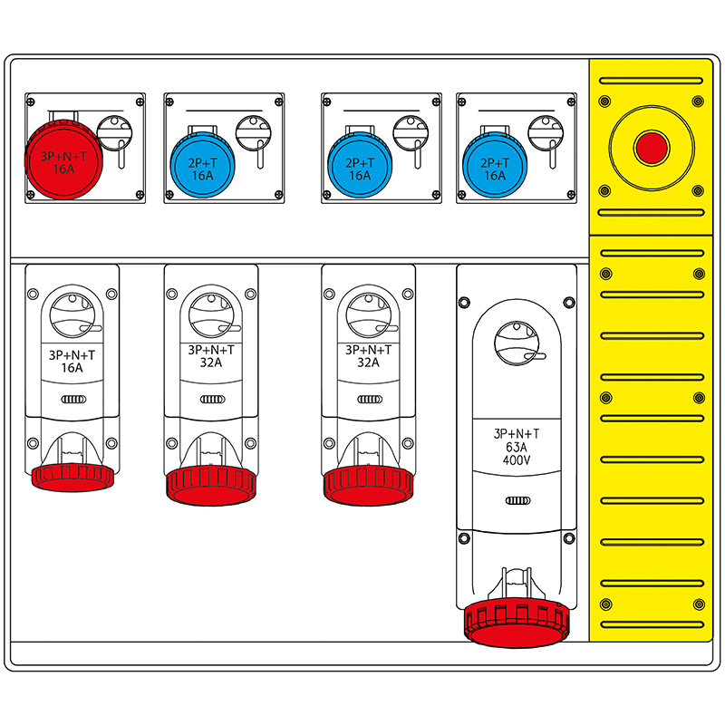 SCAME PARRE SPA SCA658.8958-088 MBOX5 MORSETTIERA+EMERGENZA PRESE S/FUS.