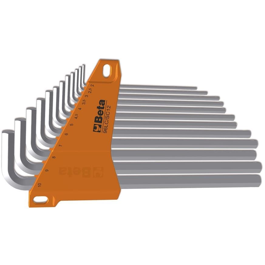 BM SPA - BMM000960337 Serie di 12 chiavi maschio esagonale piegate tipo lungo (art 96LC)