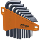 BM SPA - BMM000960661 Serie di 12 chiavi maschio esagonale piegate (art. 96N) con supporto