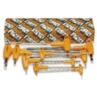 BM SPA - BMM000960683 Serie di 10 chiavi maschio esagonale piegate con impugnatura di manovra (art. 96T/AS)