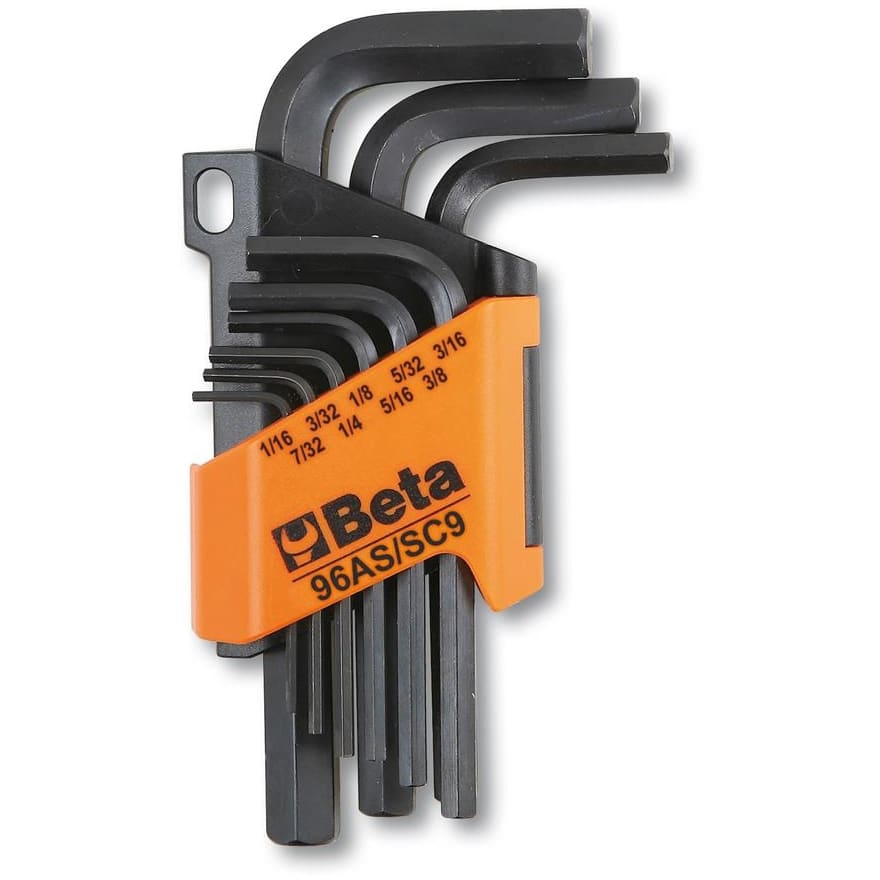 BM SPA - BMM000960743 Serie di 9 chiavi maschio esagonale piegate brunite