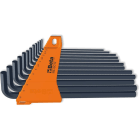 BM SPA - BMM000960929 Serie di 12 chiavi maschio esagonale piegate tipo lungo (art. 96L) con supporto