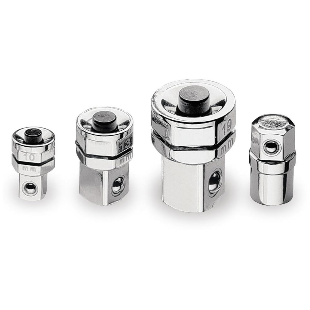 BM SPA - BMM001230504 Kit di 4 adattatori per chiavi a cricchetto: 1 adattatore per bits 3 adattatori a sgancio rapido