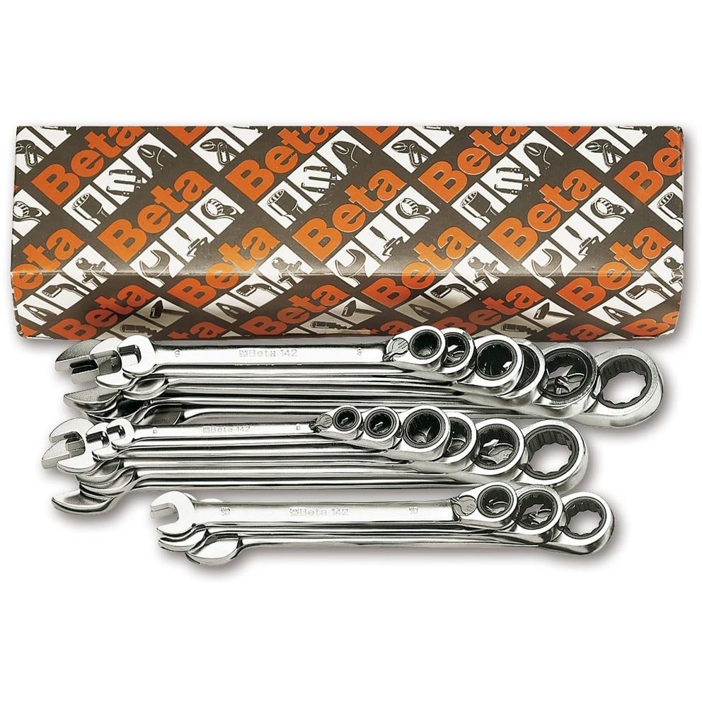 BM SPA - BMM001420074 Serie di 15 chiavi combinate a cricchetto reversibile (art. 142)