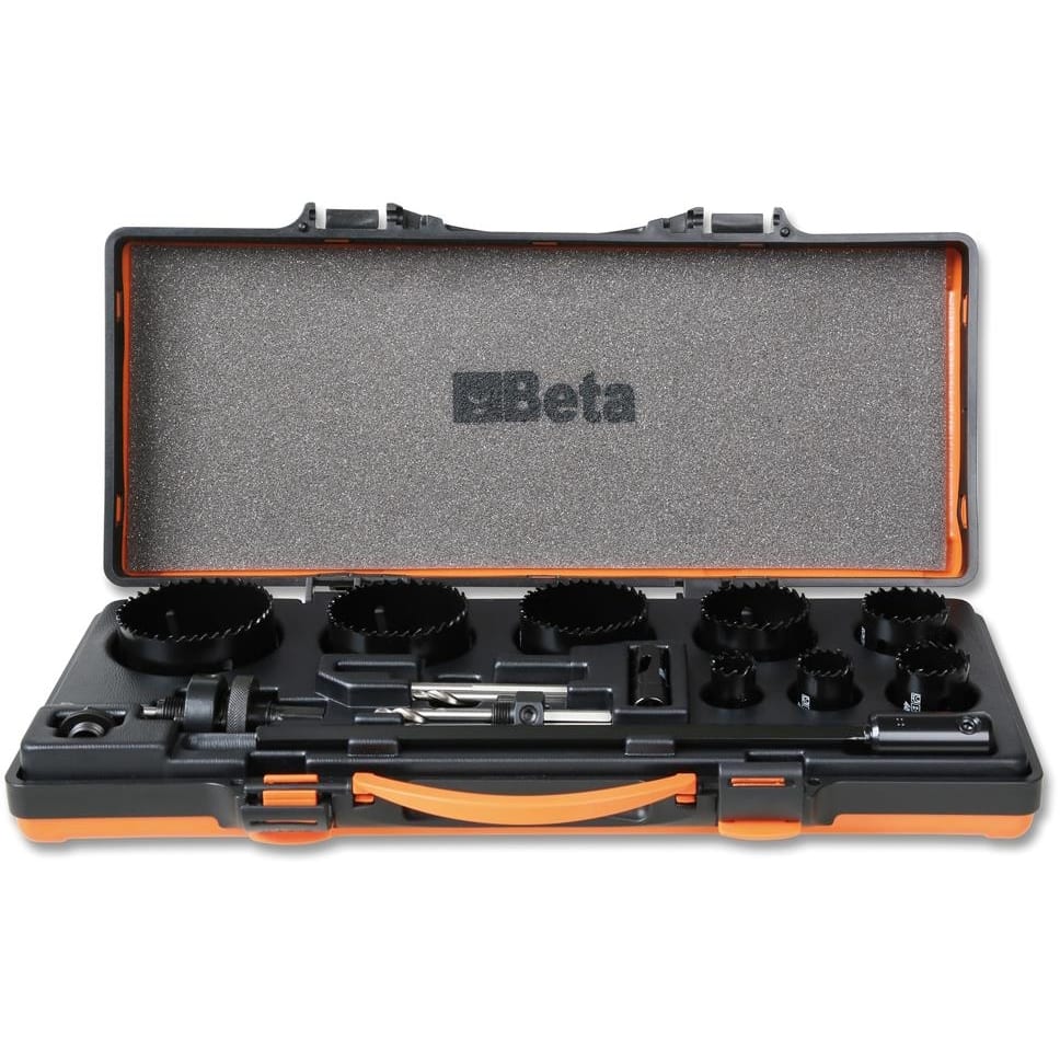 BM SPA - BMM004500313 Assortimento di seghe a tazza e accessori per elettricisti in cassetta di metallo