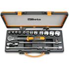 BM SPA - BMM009200931 12 chiavi a bussola esagonali e 5 accessori in cassetta di lamiera