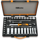 BM SPA - BMM009200975 Assortimento di 30 chiavi a bussola poligonali e 5 accessori in cassetta di lamiera