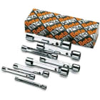 BM SPA - BMM009300081 Serie di 8 chiavi a tubo doppie poligonali serie pesante (art. 930)