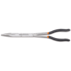 BM SPA - BMM010090058 Pinza a becchi mezzotondi lunghissimi diritti zigrinati, con doppio snodo manici ricoperti con 2 strati di PVC antiscivolo