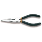 BM SPA - BMM011660006 Pinze a becchi mezzotondi lunghissimi diritti zigrinati, cromate, manici ricoperti con 2 strati di PVC antiscivolo