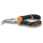 BM SPA - BMM011680036 Pinze a becchi mezzotondi lunghissimi piegati zigrinati cromate impugnatura bimateriale