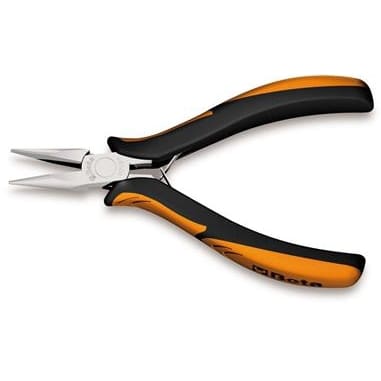 BM SPA - BMM011750101 Pinza per elettronica a becchi mezzotondi corti lisci impugnatura bimateriale