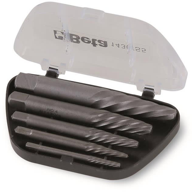 BM SPA - BMM014300105 Serie di estrattori conici per viti e prigionieri danneggiati destrorsi in astuccio di plastica