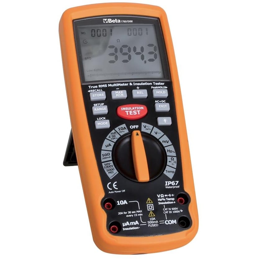 BM SPA - BMM017600025 Multimetro/megaohmetro per test isolamento ad alta tensione. Lettura a valore efficace TRUE RMS