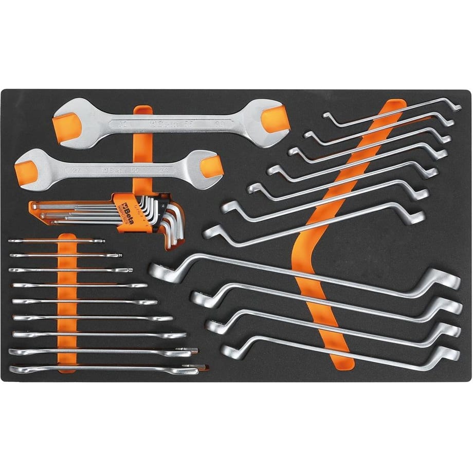 BM SPA - BMM024500030 Vassoio morbido in EVA chiavi a forchetta, chiavi doppie curve e chiavi maschio esagonali piegate