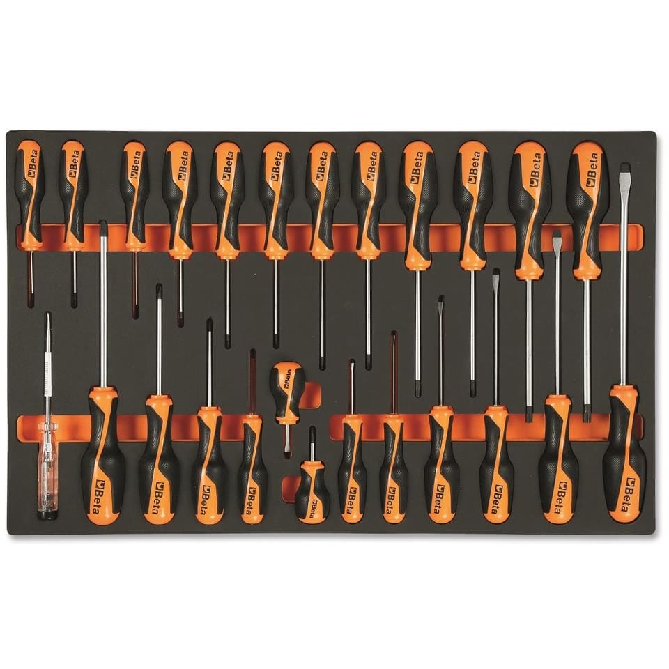 BM SPA - BMM024500195 Vassoio morbido in EVA giraviti Beta Grip per viti lama piatta, Phillips® e Torx®