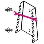 BM SPA - BMM088880420 SUPPORTI CHIAVI FORCHETTA 8 POS. S55/8