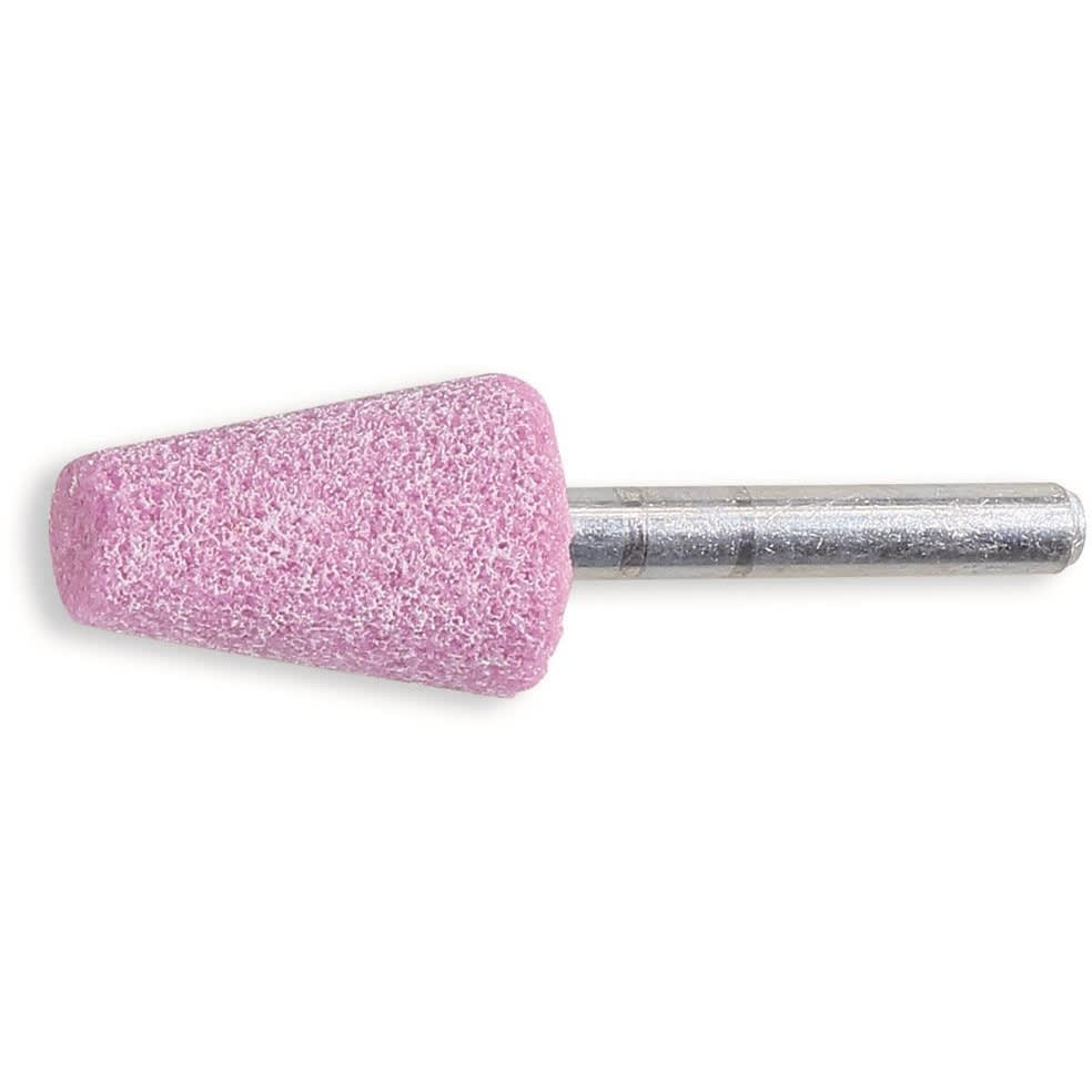 BM SPA - BMM111070012 Mole abrasive con gambo, granuli abrasivi di corindone rosa con legante ceramico, forma trapezoidale