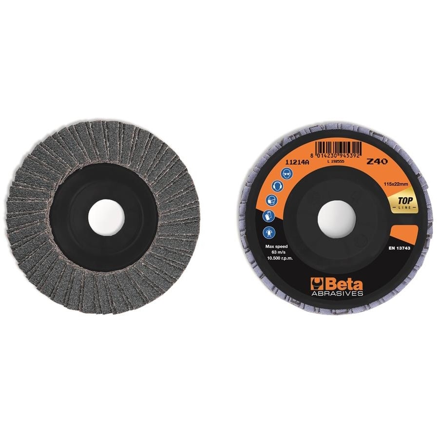 BM SPA - BMM112140004 Dischi lamellari con tela abrasiva allo zirconio, supporto in plastica e lamella doppia