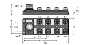 TURCK BANNER SRL TUK6611942 TB-8M12-4P2-CS12T