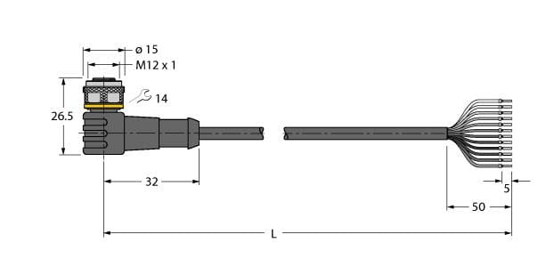 TURCK BANNER SRL TUK6625331 WKC12T-5/TEL