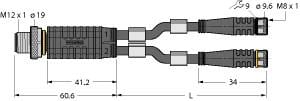 TURCK BANNER SRL - TUK6628177 VBRS4.4-2PKG3M-1/1/TXL