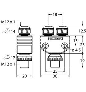 TURCK BANNER SRL TUKU0095-2 VB2-FSW/FKW/FSW 45