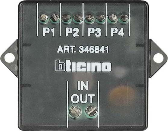 BTICINO BTI346841 Videoetagenverteiler 4-fach fur 2-Draht-