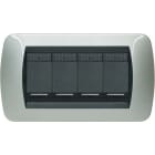 BTICINO - BTIL4804AL LIVING INT - PLACCA 4 POSTI ALLUMINIO