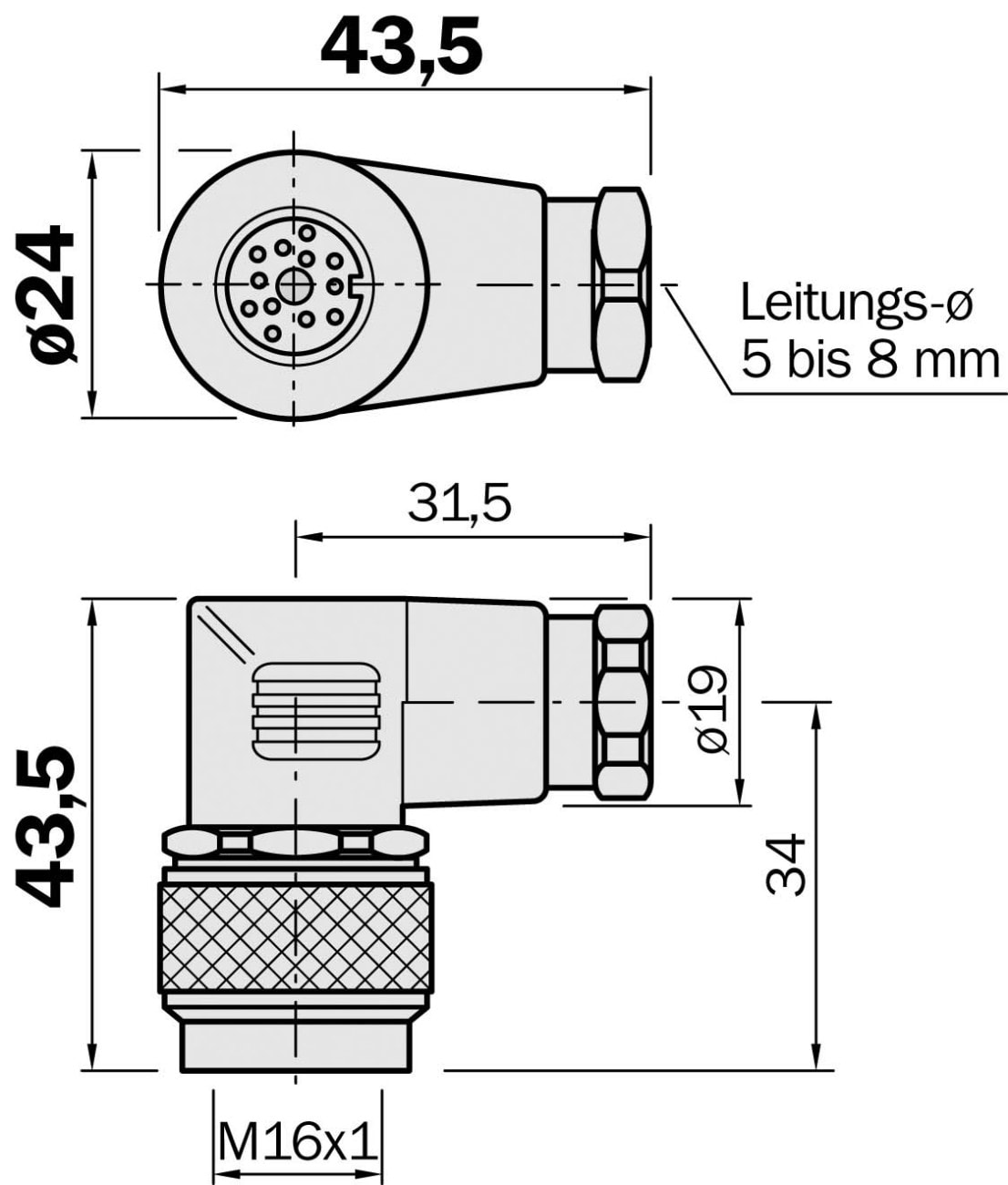 SICK - SIK6007988 DOS-1612-W FEM.AN. PG7 M16-12