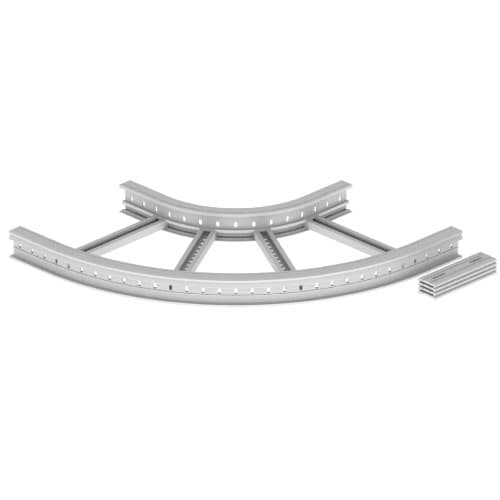 UNEX APARELLAJE ELEC UNY67506-04 67 CURVA PIANA 90 GRIGIO 85X500 R300 U2
