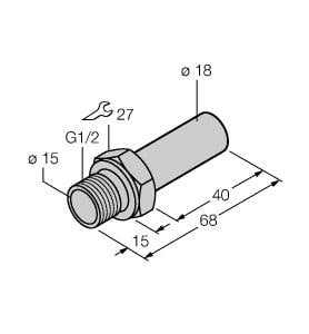 TURCK BANNER SRL TUK6870150 FTCI-G1/2A4-D18/L068