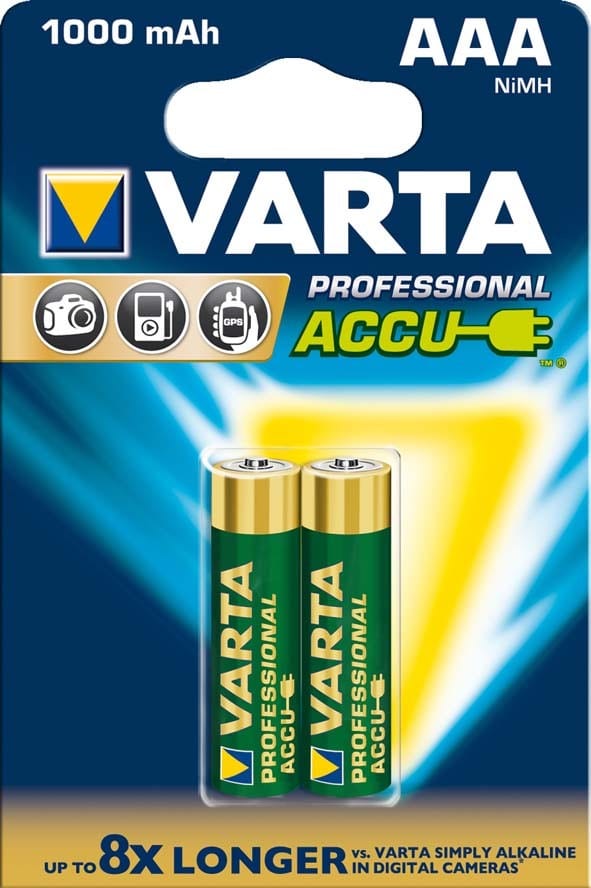 VARTA CONSUMER BATT VAT05703301402 AAA RECHARGE ACCU POWER X2 (1.000 MAH)