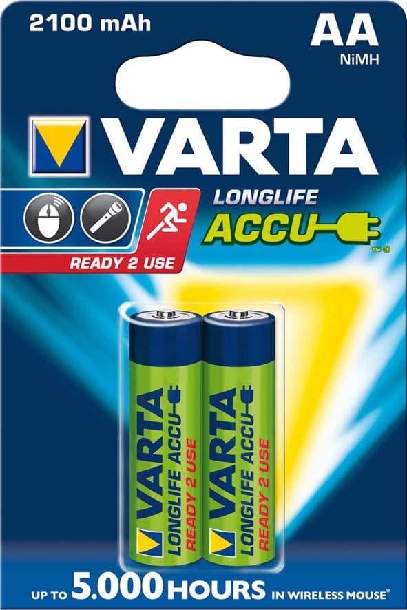 VARTA CONSUMER BATT - VAT56706101402 AA (STILO) RECHARGE ACCU POWER X2 2100 M