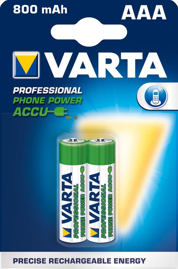 VARTA CONSUMER BATT - VAT58398101402 AAA (MINISTILO) RECH ACCU PHONE X2 800 M