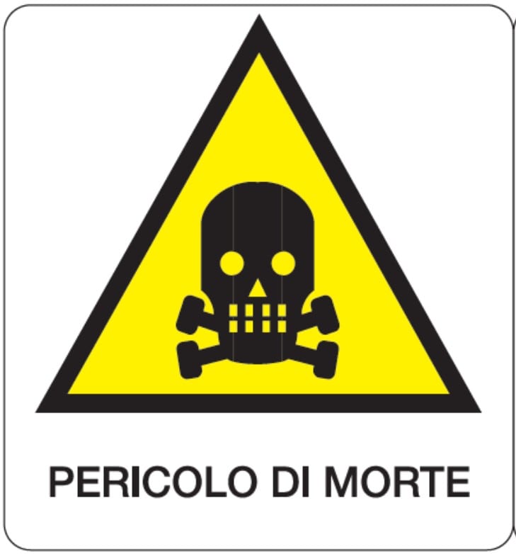 OCMEI SRL OCM6CR102-B CART.330X350MM PERICOLO DI MORTE