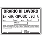 OCMEI SRL OCM6CR1355 CART.300X200MM TAB. ORARIO LAVORO
