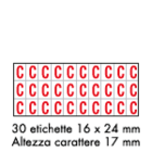 OCMEI SRL OCM6CR2600-C-BR FOGLIO LETT.-NUM. MM 175X80 (CF.10)