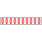 OCMEI SRL OCM6CR2602-0-BR FOGLIO LETT.-NUM. 350X60MM CF.10