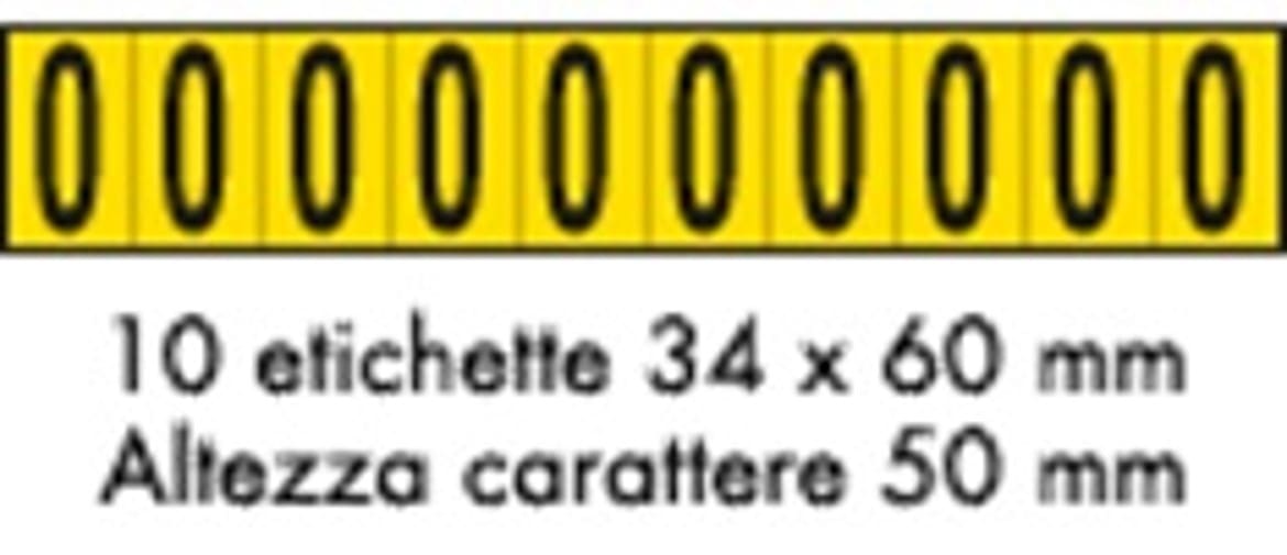 OCMEI SRL OCM6CR2602-0-GN FOGLIO LETT.-NUM. 350X60MM CF.10