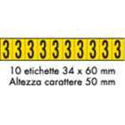 OCMEI SRL OCM6CR2602-3-GN FOGLIO LETT.-NUM. 350X60MM CF.10