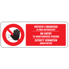 OCMEI SRL OCM6CR843-A CART.DIVIETO F.TO MM 330X125