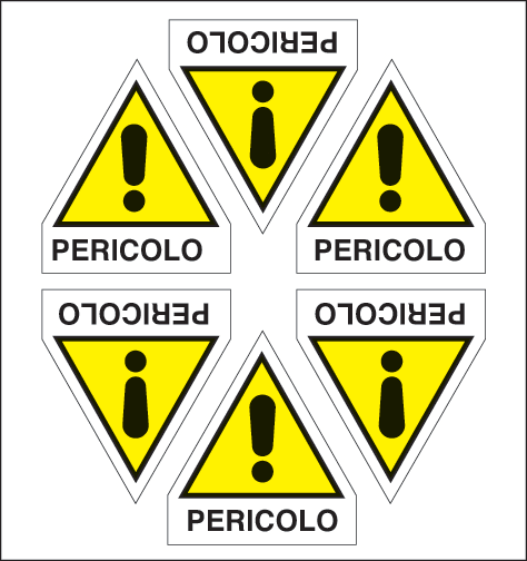 OCMEI SRL OCM6ET2360 CF.10F ETICH. PERICOLO LATO 60+15 (6XF)