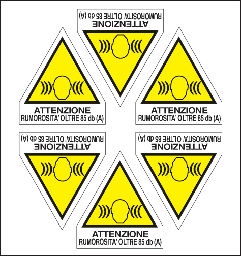OCMEI SRL - OCM6ET2364 CF.10F ETICH. ATT.RUMORE LATO 60+15 (6XF