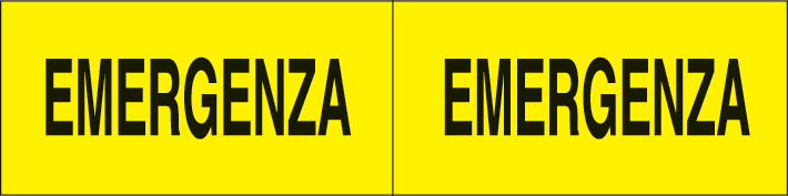 OCMEI SRL OCM6ET2478 CF.10F ETICH. EMERGENZA MM125X60 (2XF)