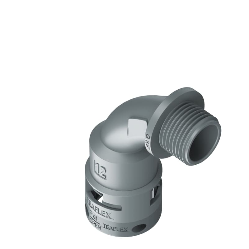 TEAFLEX TEA6GBN12G02 CURVA 90?IP66 BN12 3/8 GRIGIO