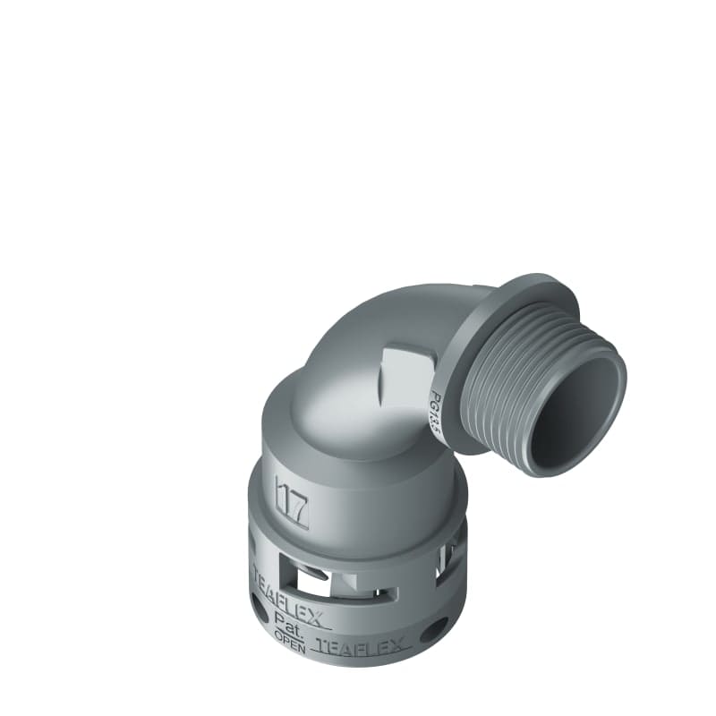 TEAFLEX TEA6GBN17P13 CURVA 90?IP66 BN17 PG13 GRIGI