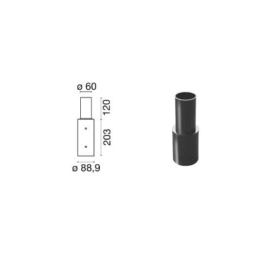 SIDE SPA SDE406407 ADATTATORE PER PALO DIAM.76/60MM NE