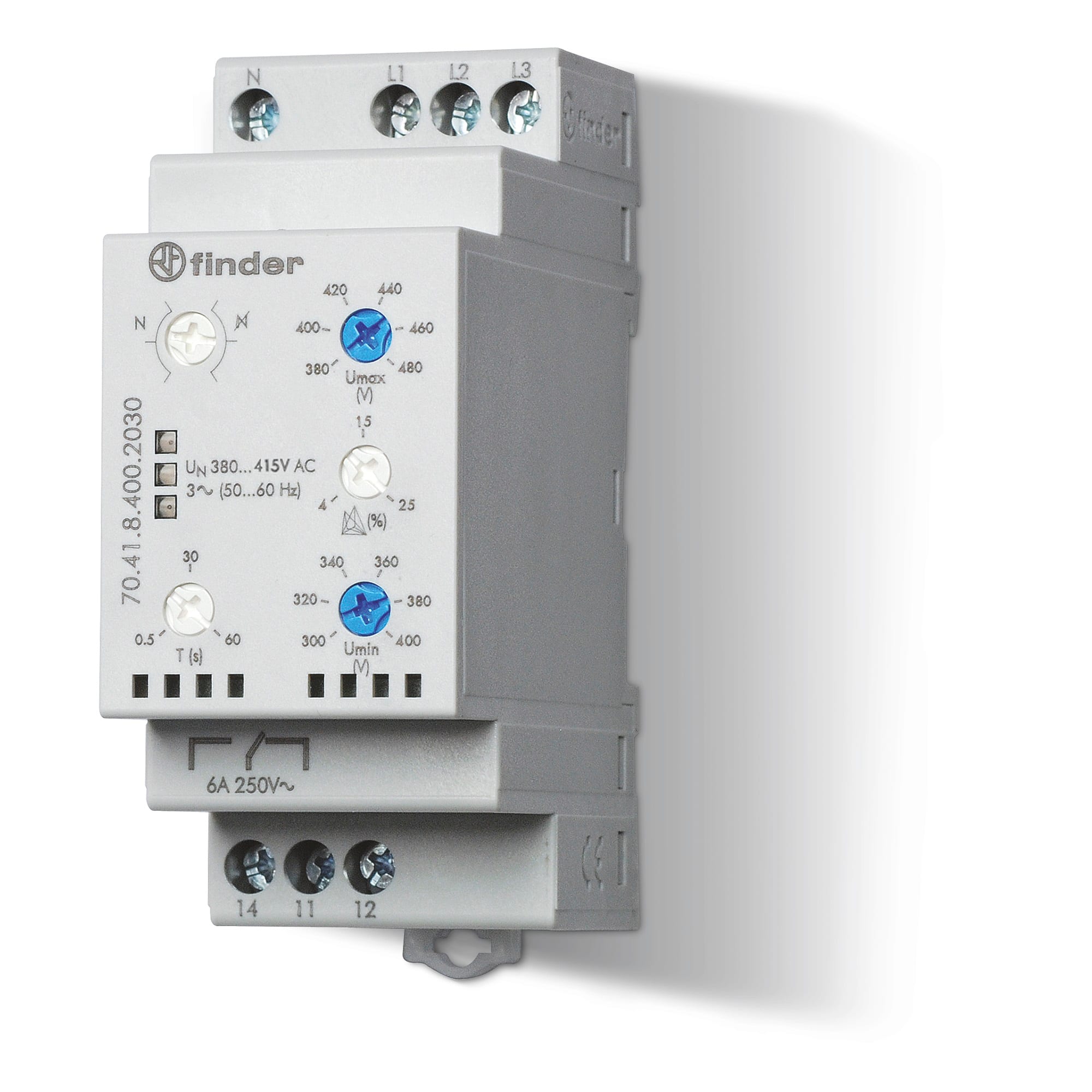 FINDER SPA FIN704184002030 CONTROLLO TENSIONE TRIFASE+NEUTRO 1CO