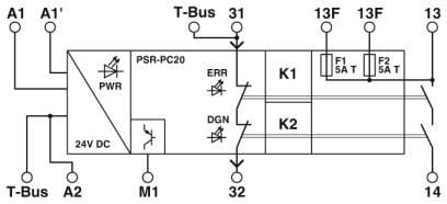 PHOENIX CONTACT PHC2700577 PSR-PC20-1NO-1NC-24DC-SC MOD. SICUREZZA